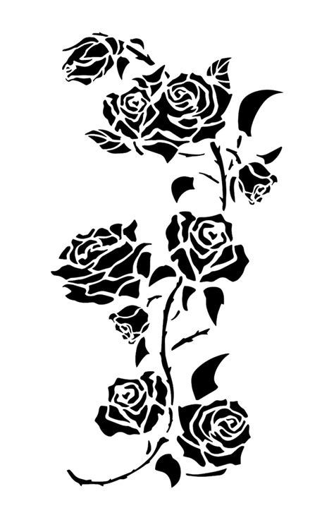 rose wall stencil|flower stencils for painting walls.